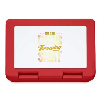 Discus Throw Discus Thrower Cadeau - Boîte à goûter - rouge - Devant