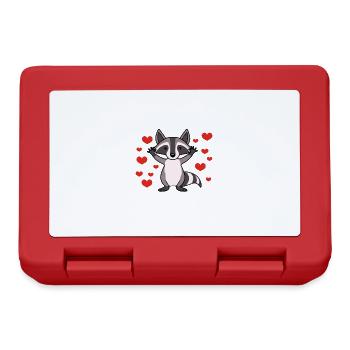 Un raton laveur a besoin de câlins Un mignon raton - Boîte à goûter - rouge - Devant