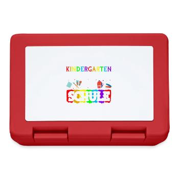 Machs Gut Kindergarten Ich Rocke Jetzt Die Schule - Brotdose - Rot - Vorne
