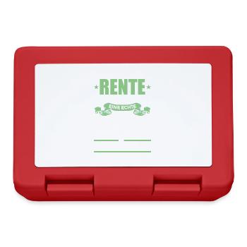 Rentner 2023 Rentnerin 2023 Rente 2023 - Brotdose - Rot - Vorne