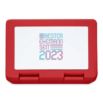 Meilleur mari depuis 2023 1er anniversaire de mariage - Boîte à goûter - rouge - Devant