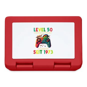 1973 Level 50 Jahre Gaming 50er 50 Geburtstag - Brotdose - Rot - Vorne