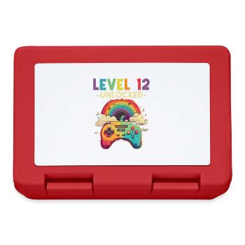 Level 12 Jahre Gaming 12er 12 Geburtstag - Brotdose - Rot - Vorne
