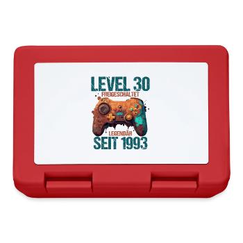 1993 Level 30 Jahre Gaming 30er 30 Geburtstag - Brotdose - Rot - Vorne