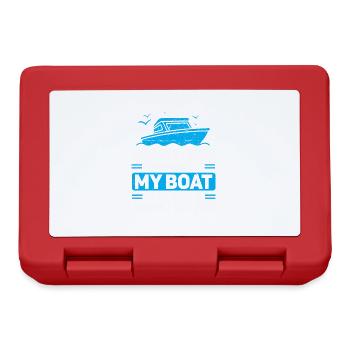 Pontoon Captain Bateau cadeau - Boîte à goûter - rouge - Devant