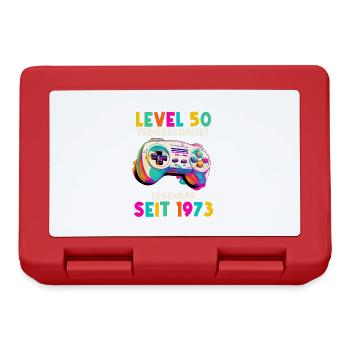 1973 Level 50 Jahre Gaming 50er 50 Geburtstag - Brotdose - Rot - Vorne