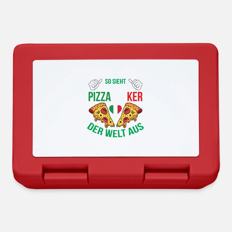So Sieht Der Beste Pizzabäcker der Welt Aus Pizza - Brotdose - Rot
