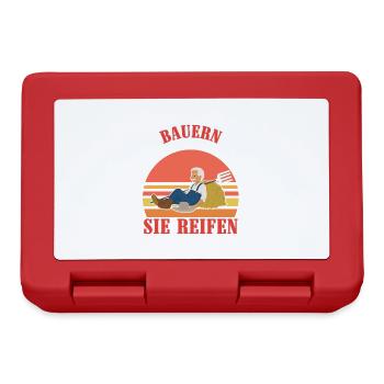 Bauern Werden Nicht Älter Farm Bauernhof Landwirt - Brotdose - Rot - Vorne
