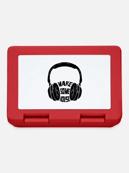 Make Some Noise with Headphones | Color changeable - Lunchbox - red