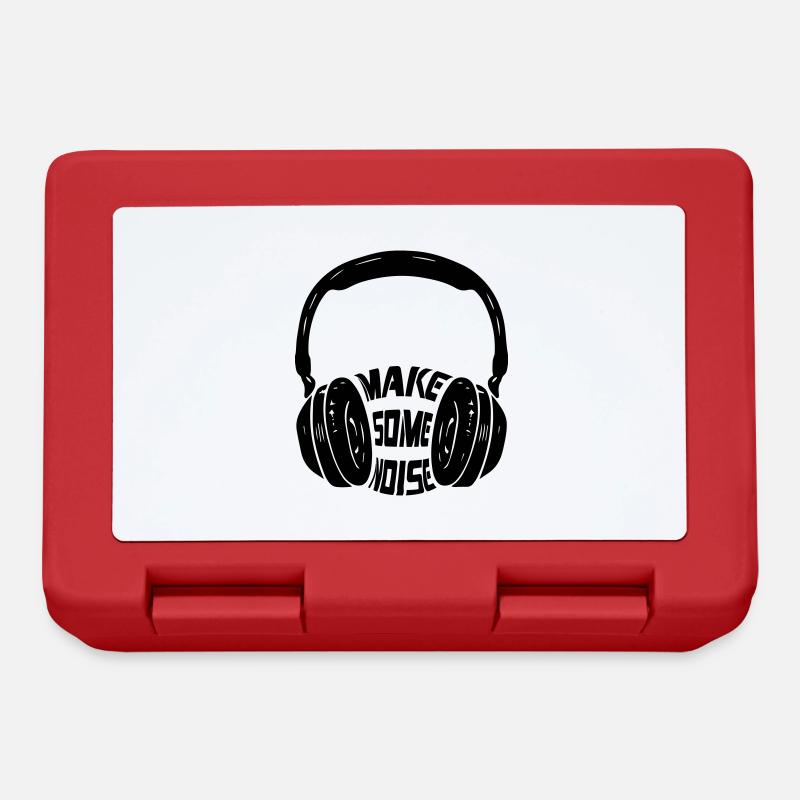 Make Some Noise with Headphones | Color changeable - Lunchbox - red
