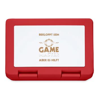 Game Master Spruch Fantasy RPG Brettspiel Pen And - Brotdose - Rot - Vorne