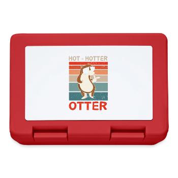 Hot Hotter Otter Funny animal love Otter love - Lunchbox - red - Front