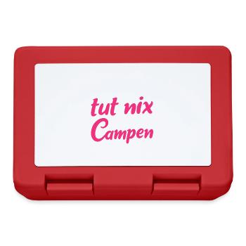 Die Tut Nix Die Will Nur Campen Camping Reisen - Brotdose - Rot - Vorne