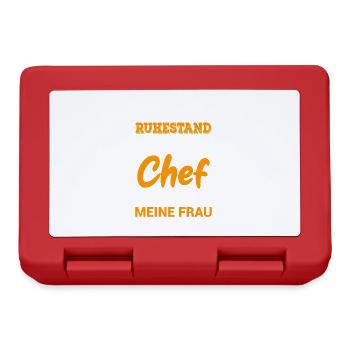 Bin Im Ruhestand Chef Ist Meine Frau Pension - Brotdose - Rot - Vorne