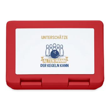 Kegel Trikot Für Opa Großvater Rente Rentner - Brotdose - Rot - Vorne