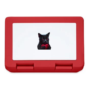 Désolé, mais mon chat est mon Valentin - Boîte à goûter - rouge - Devant