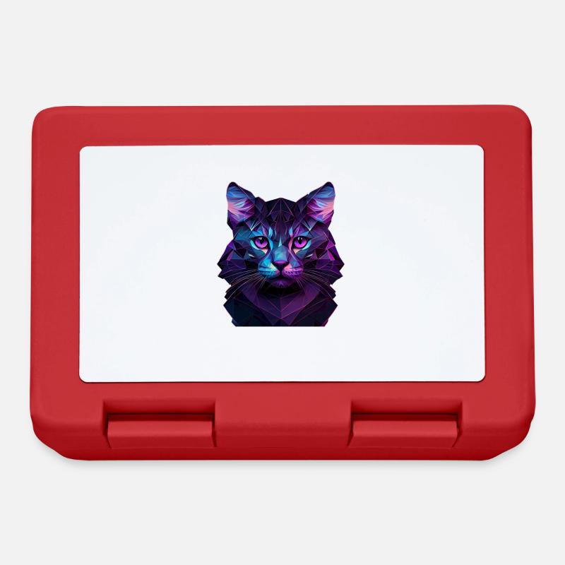 Katze Katzen Kätzchen Polygon Katze - Brotdose - Rot