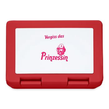 Vergiss Das Krönchen Diese Prinzessin - Brotdose - Rot - Vorne