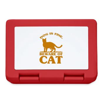 Katzeneltern Katze Katzen Sprüche Geschenk - Brotdose - Rot - Vorne