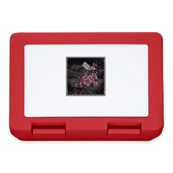 Vintage Japanese Sakura Cherry Blossom Temple - Lunchbox - red - Front