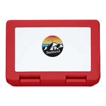 Skier Vintage South Tyrol Eagle Coat of Arms Gift - Lunchbox - red - Front