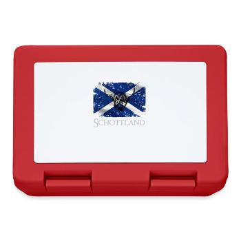 Highland Cattle Scottish Flag Gift - Boîte à goûter - rouge - Devant