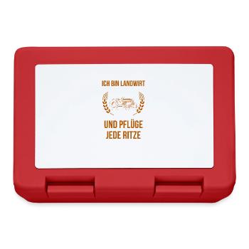 Agricultural Saying Tractor Funny Farmer - Lunchbox - red - Front