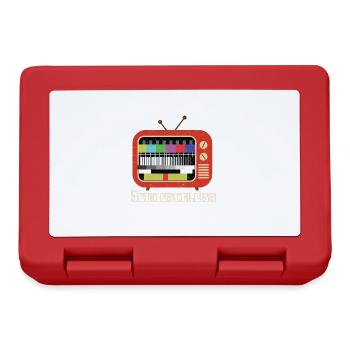 Testbild Retro 80er 90er Motto-Party - Brotdose - Rot - Vorne