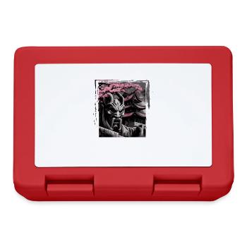 Vintage Japanese Sakura Cherry Blossom Temple - Lunchbox - red - Front