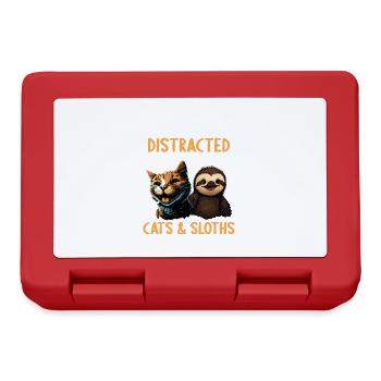 Easily distracted by cats and sloths - Lunchbox - red - Front