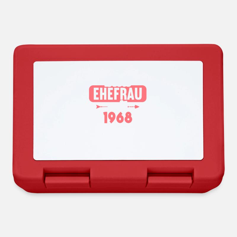 55. Hochzeitstag Beste Ehefrau seit 1968 - Brotdose - Rot