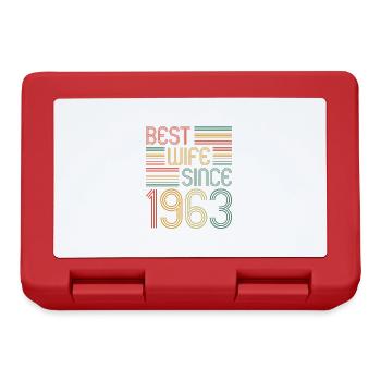 60e anniversaire de mariage Meilleure épouse depuis 1963 - Boîte à goûter - rouge - Devant