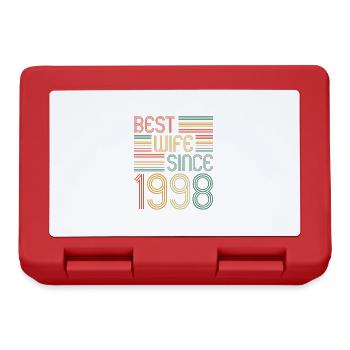 25th Wedding Anniversary Best Wife since 1998 - Lunchbox - red - Front