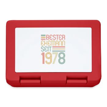 45. Hochzeitstag Bester Ehemann seit 1978 - Brotdose - Rot - Vorne