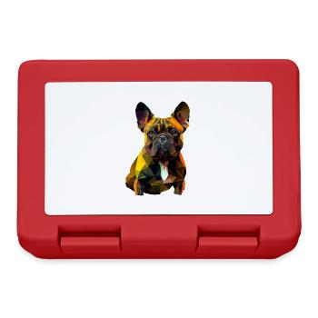 French Bulldog Frenchie Französische Bulldogge - Lunchbox - red - Front