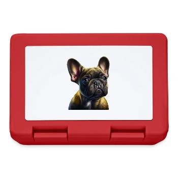 French Bulldog Frenchie Französische Bulldogge - Lunchbox - red - Front