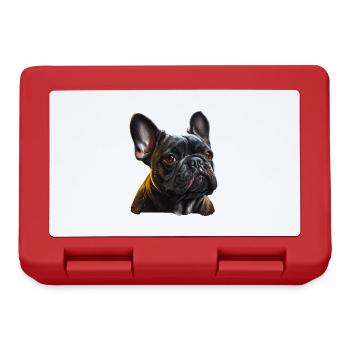 French Bulldog Frenchie Französische Bulldogge - Lunchbox - red - Front