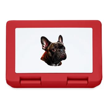 French Bulldog Frenchie Französische Bulldogge - Lunchbox - red - Front