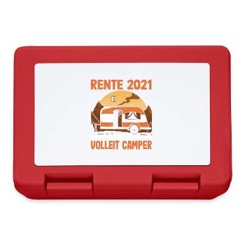 Rente 2021 Renteneintritt Camping Camper - Brotdose - Rot - Vorne