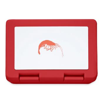 Shrimp Garnelenzüchter Garnele Lobster Spruch - Brotdose - Rot - Vorne