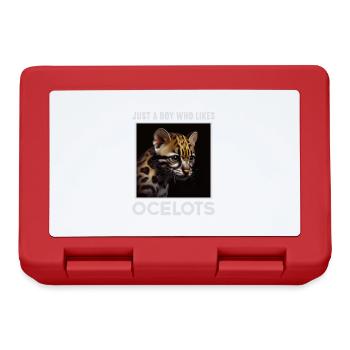 just a boy girl who loves Ocelots Ocelot ocelot ocelot - Lunchbox - red - Front