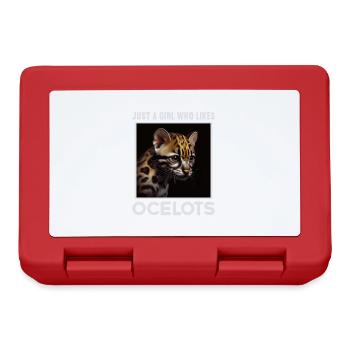 just a boy girl who loves Ocelots Ocelot ocelot ocelot - Lunchbox - red - Front
