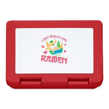 Ramen Nudelsuppe Japanische Kawaii Geschenk Ramen - Brotdose - Rot - Vorne