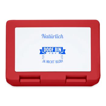 Natürlich weiß ich dass ich manchmal doof bin - Brotdose - Rot - Vorne