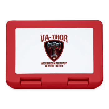 Papa Vathor Va Thor Vatertag Vatertagsgeschenk - Brotdose - Rot - Vorne