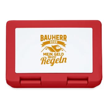 Bauherr 2023 Mein Geld Meine Regeln Bauherr Gesche - Brotdose - Rot - Vorne