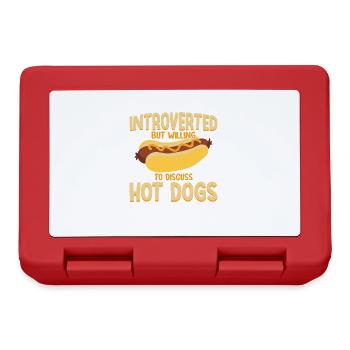 Introverted ready to talk about hot dogs Hot D - Lunchbox - red - Front