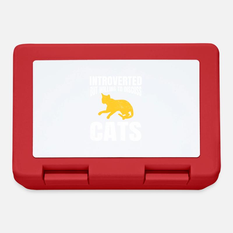 Introverted Gift Sarcastic Introverted - Lunchbox - red