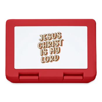 Jesus Christus Bibel Gott Christentum Glaube - Brotdose - Rot - Vorne