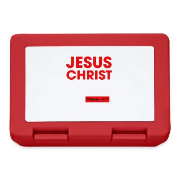 Jesus is Lors Faith Bible Quote Christianity - Lunchbox - red - Front